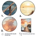 thumbnail image 3 of Designart "Sunset at the Miami Pier II" Nautical & Beach Floater Framed Wall Art Living Room, 3 of 7