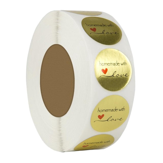 Etiquetas Adhesivas Sunnimix 500 Piezas Pegatinas de Amor Color Dorado