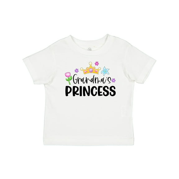Inktastic Grandma's Princess Crown and Flowers Girls Baby T-Shirt