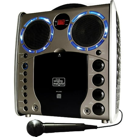 Portable CD+G Karaoke System with Disco Lights