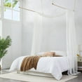 thumbnail image 2 of Warm Home Designs 55" W x 144" L Beige Bed Canopy Curtains for Twin Bed. BC Beige 144, 2 of 5