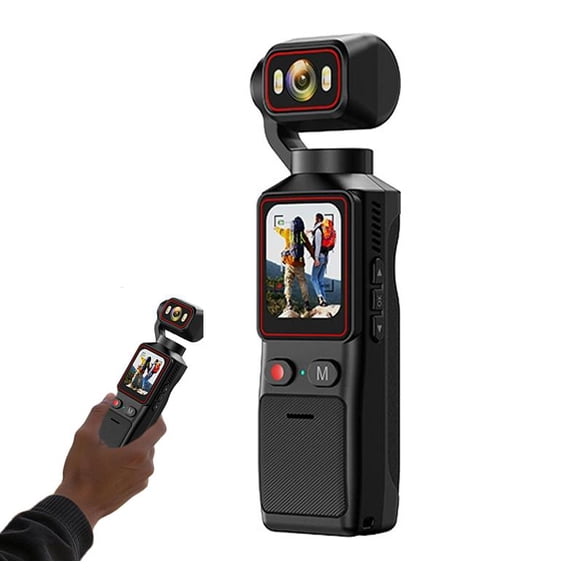 2K Action Vlogging Camera Handheld Pocket Cam with 180 Rotatable Lens WiFi