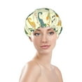 thumbnail image 3 of Disketp Seahorse Shower Caps,Reusable Shower Cap For Women, Double Layer Waterproof Hair Cap, Large Size For All Hair Lengths,For Girls Spa Home Salon Use, 3 of 9