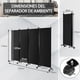 thumbnail image 3 of Biombo de 4 Paneles Costway Separador de Habitaciones Negro 225 x 30 x 173 cm, 3 of 10