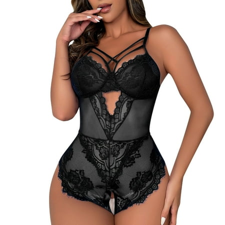 

ZRBYWB Lingerie For Women Underwear Strap Lace Jumpsuit Open File Hollow Home Clothes