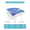 thumbnail image 5 of Blue Striped Full Size Down Alternative Comforter, Lightweight Comforter Quilt Bedding Set with Pillow Shams Modern Abstract Art Wave Moire Gradient All Seasons Bed Comforter Duvet Insert 78"x90", 5 of 7