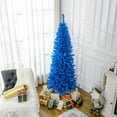 thumbnail image 2 of HOMCOM 6FT Artificial Christmas Tree with Automatic Open for Home Blue, 2 of 10