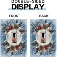 thumbnail image 5 of Monogram Letter I Winter Small Garden Flag Burlap Family Last Name Initial Yard Flag 12.5 x 18 Inch Snow Red Birds Floral Garden Flag Vertical Holiday Outdoor Farmhouse Decoration, 5 of 6