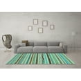 thumbnail image 3 of Ahgly Company Indoor Rectangle Abstract Light Blue Modern Area Rugs, 2' x 3', 3 of 4