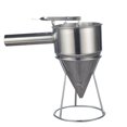 thumbnail image 2 of Kitchen Piston Funnel Pancake Batter Dispenser Stainless Steel Confectionery Funnels with Stand Bakery Use Cake Decorating Tool, 2 of 9
