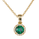thumbnail image 1 of Collar para Mujer LuckyLy, Dije con Zirconia Cúbica, Modelo Judy esmeralda UNITALLA, 1 of 6