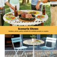 thumbnail image 6 of Elastic Fitted Round Tablecloth, Sunflower Waterproof Stretch Table Cover for 55"-60" Tables, Vintage Botanical Washable Outdoor Tablecloths for Patio, Picnic, Camping, 6 of 9