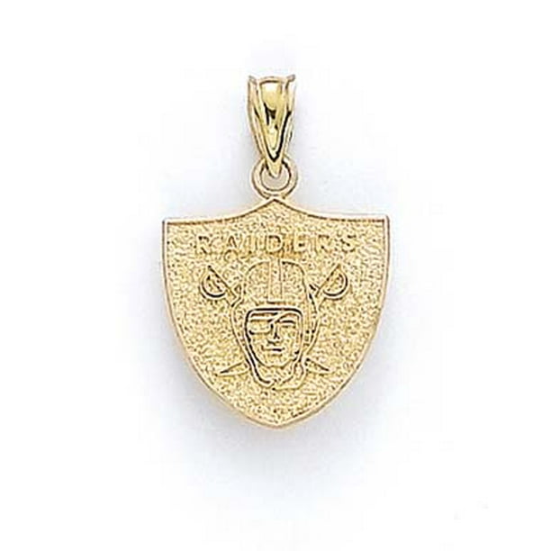 14k Yellow Gold Polished Oakland Raiders Pendant Necklace Jewelry