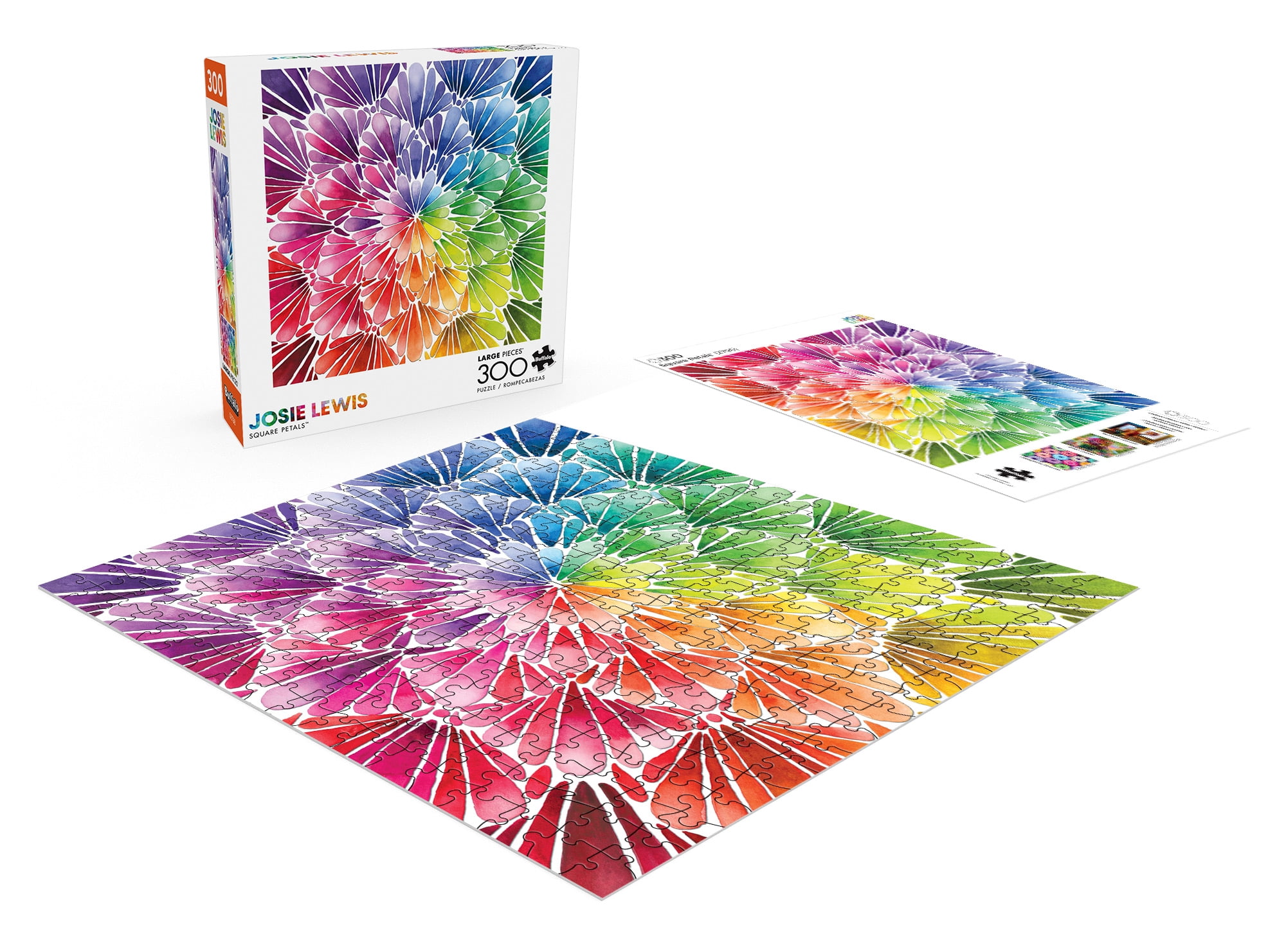 Buffalo Games 300-Piece Josie Lewis Square Petals Interlocking Jigsaw Puzzle