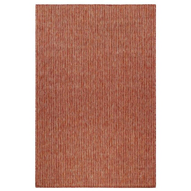 Trans-Ocean Importe CRE80842224 7 Pi 10 Po x 9 Pi 10 Po Liora Manne Carmel Texture Rayure Tapis Rectangle Tissé Wilton Intérieur et Extérieur - Rouge