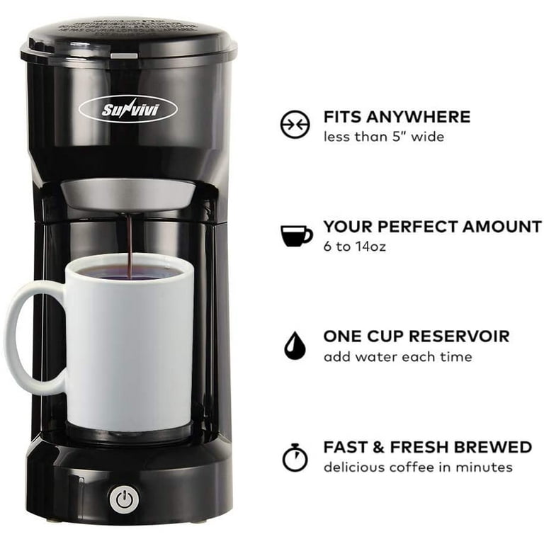 Superjoe Single Serve Coffee Maker for Capsule Pod and Ground