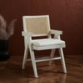 thumbnail image 2 of SAFAVIEH Couture Colette Contemporay Linen Solid Dining Armchair, White/Natural, 2 of 14
