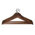 thumbnail image 4 of (5 pack) Better Homes & Gardens Solid Walnut Wood Suit Hangers, 60 Pack, 4 of 9