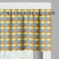 thumbnail image 3 of Ambesonne Cubes Valance Pack of 2, Soft Warm Toned Block Like, 42"X18", Camel Pale Green and Blue, 3 of 5