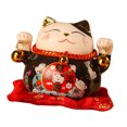 thumbnail image 3 of Lucky Cat Saving Pot, Lucky Cat Coin Bank Lovely  Wish Exquisite Pattern Ceramic  For Office, 3 of 8