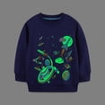 thumbnail image 4 of Odeerbi Kids Boys Girls Crewneck Sweatshirts Cartoon Printed Pullover Sweatshirts New Fashionable Children's Printed Long Sleeve Round Neck Sweatshirt Navy, 4 of 6