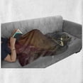 thumbnail image 6 of Fantasy Soft Flannel Fleece Throw Blanket, Fairy Tale Medieval Castle High Clouds in the Foggy Mist Air Scenery, Cozy Plush for Indoor and Outdoor Use, 50" x 60", Tan Coral Blue, by Ambesonne, 6 of 6