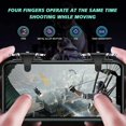 thumbnail image 2 of 1 par de disparadores para el controlador de juegos móviles Pubg, botones L1r1 para el controlador del teléfono móvil, disparador sensible y apunta para Pubg/Rules Of Survival para Android, 2 of 5
