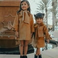 thumbnail image 2 of Mercatoo Toddler Girls Trench Coat Long Winter Jacket Kids Girls' Dress Coat Wool Blend Long Peacoat Faux Fu𝐫 Jacket Outerwear, 2 of 7