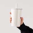 thumbnail image 5 of HydroJug Everyday Tumbler – Ceramic-Lined Insulated Tumbler with Straw and Soft-Touch Lid, Cup Holder Friendly – 14 oz, Linen, 5 of 6
