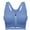 Light Blue, variant on DODOING Women's Black Front Zipper Closure Sports Bra Removable Cups High Support Workout Sports Bra