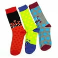 thumbnail image 2 of TeeHee Crazy Fun Novelty Casual Crew Socks for Unisex Adult 3-Pack (9-11, Monsters Polka Dots), 2 of 6