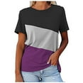 thumbnail image 2 of Exrradully Fashion Women's Summer Round-Neck Short Sleeve Print Casual T-shirt Blouse Family gifts, 2 of 8