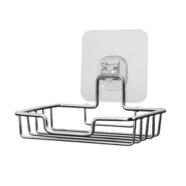 GOOHOCHY Soporte Para Jabón Autoadhesivo De Acero Inoxidable Sin Herramientas Con Redondo