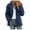 Blue, variant on Homenesgenics Womens Tops under $5 Women's Household with Fleece Thickened Mountaineering Coat Long Sleeve Hoodless Casual Jacket Black M