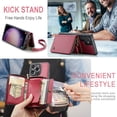 thumbnail image 6 of Dteck Wallet for Samsung Galaxy S23 Ultra Case, RFID Blocking Credit Card Slots Zipper Pocket PU Leather Protective Phone Case with Shoulder Lanyard Wristlet Strap for Samsung S23 Ultra 6.8 Inch,Red, 6 of 8