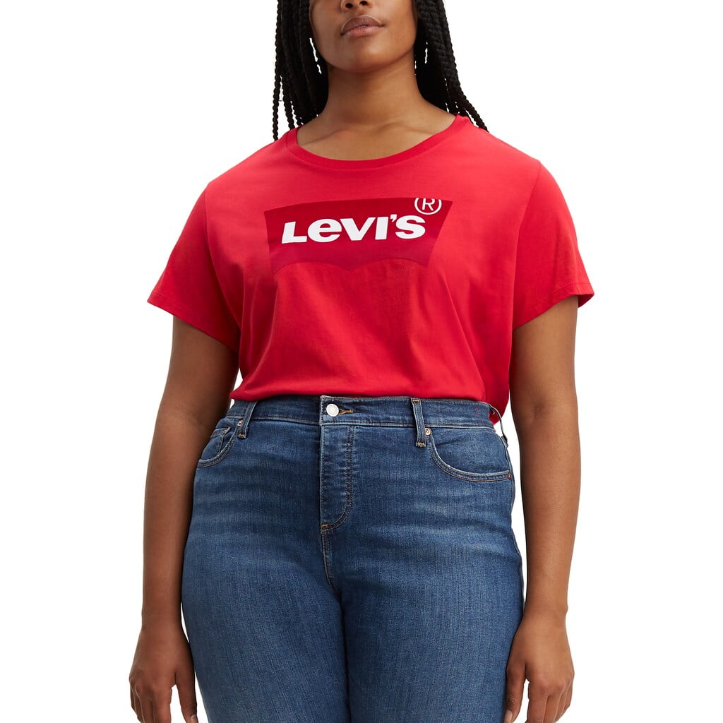 Levi'S Women'S Plus Size Perfect Graphic Short Sleeve T-Shirt - Walmart.Com
