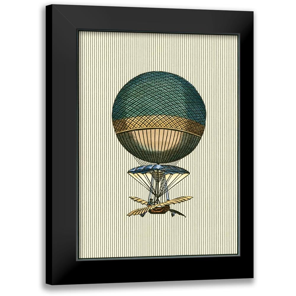 Vision Studio 14x18 Black Modern Framed Museum Art Print Titled - Vintage Ballooning III