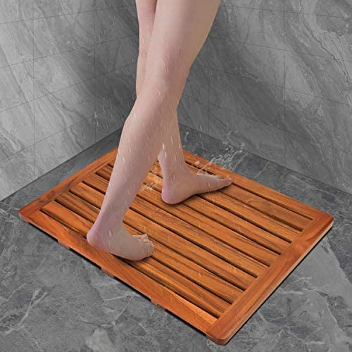  Non Slip Teak Wood Shower Mat 30 40 50 60 70 80cm Wide