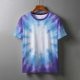 thumbnail image 4 of PNTUTB Summer Women's Fashion Tie Dye Gradient Casual Crew Neck Pullover Loose Comfortable Short Sleeve Tops, 4 of 6