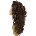 thumbnail image 3 of LUXLUXE Mariah Curly 16 Inch Long 7x4 Hand-Tied Lace Front Wig, Heat Resistant Fiber, 20+ Shades of Natural, Dip Dyed, & Blended Colors (#F4/27 - Brown with Golden Highlights, 3 of 8