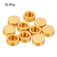 thumbnail image 3 of Uxcell M10 15x6mm Lamp Finial Cap Knob Flat Screw Cap Nut Female Thread Light Fixtures Decoration Champagne Gold 10 Pack, 3 of 6