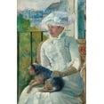 thumbnail image 2 of Cassatt, Mary 11x14 Gold Ornate Wood Framed with Double Matting Museum Art Print Titled - Young Girl at a Window, 2 of 4