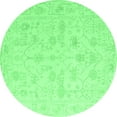 thumbnail image 1 of Ahgly Company Indoor Round Oriental Emerald Green Traditional Area Rugs, 7' Round, 1 of 4