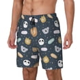 thumbnail image 2 of Qekee Cartoon Animals print Mens Swim Quick Dry Stretch Swim Shorts Lining Bathing Suits Swimwear Beach Shorts with Pockets, 2 of 9