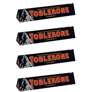 Toblerone : Swiss Dark Chocolate with Honey & Almond Nougat Bar (Pack of 4 Bars Each 100g/3.5 oz)