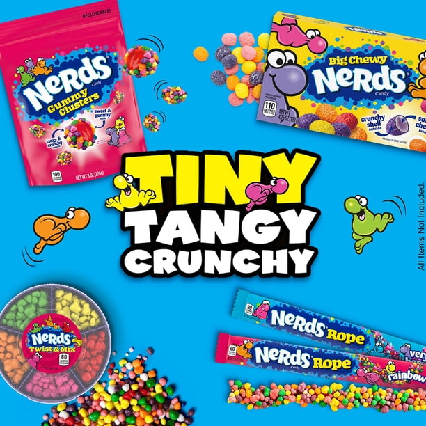 Nerds Twist & Mix Candy, Assorted Flavors, 6-Pack for Office