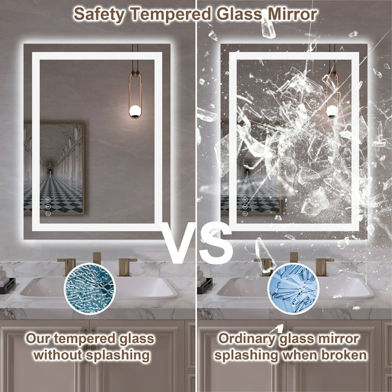 Buy ANTEN 32x24 inch LED Lighted Bathroom Mirror, Wall ed Bathroom