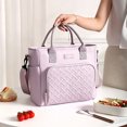 thumbnail image 5 of AUXDIQ 11L Insulated Cooler Bag Leakproof Cooling Tote Thermal Lunch Bag Purple, 5 of 6