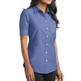 thumbnail image 4 of Mafoose Women's Short Sleeve SuperPro Oxford Shirt Navy 3X-Large, 4 of 5