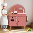 thumbnail image 4 of Costway Play Kitchen for Kids with Stoves Faucet Sink Microwave Oven Cooking Accessories Pink, 4 of 10